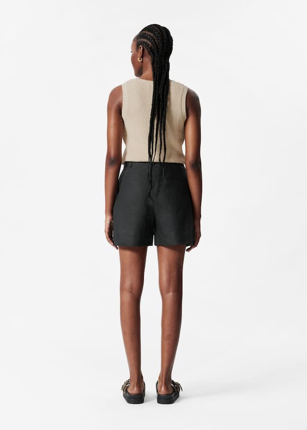 Tailored Linen Shorts