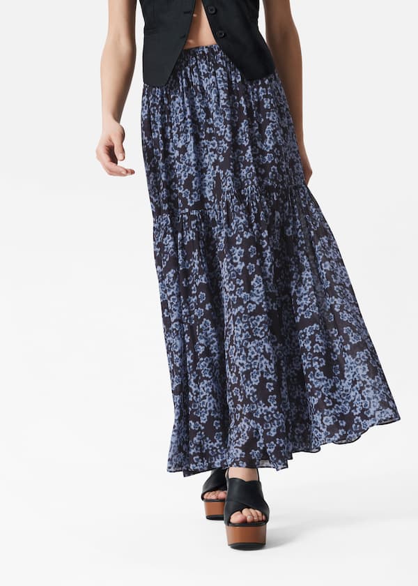 Tiered Maxi Skirt