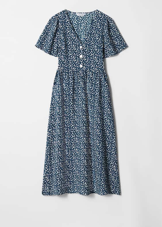 V-Neck Midi Dress