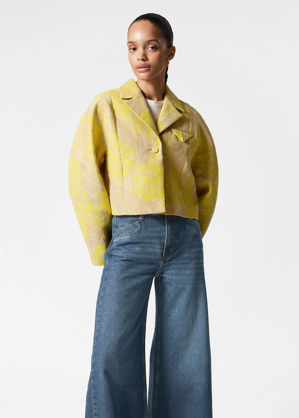 Cropped Jacquard Jacket