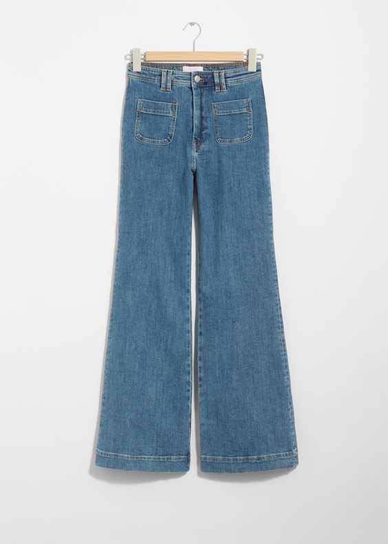 High-Waist Flared Jeans