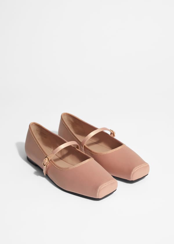 Square-Toe Ballet Flats