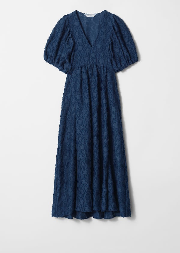 Puff-Sleeve Maxi Dress