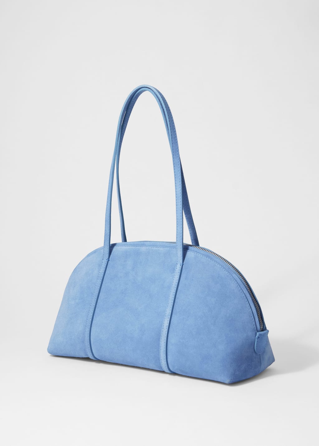 Suede Bowling Bag - Light Blue - Shoulderbags - & Other Stories