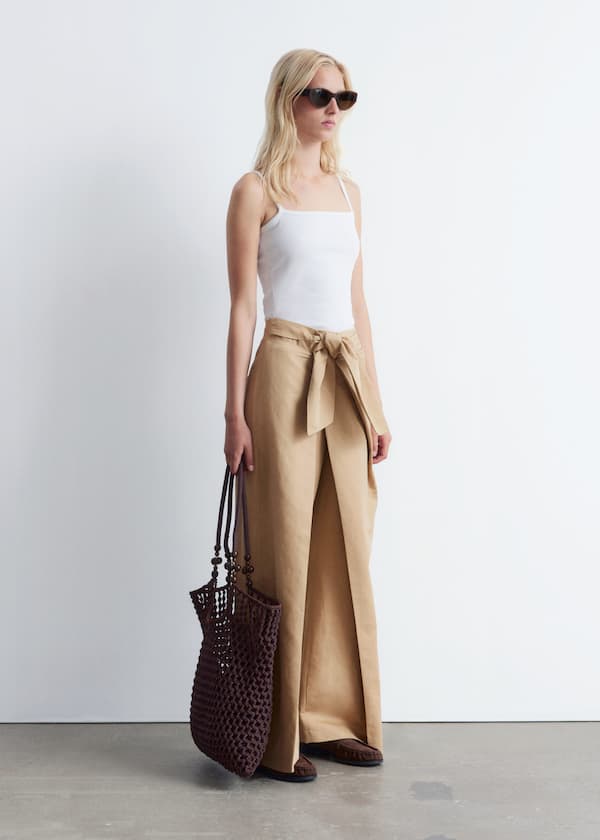 Tapered Press-Crease Trousers