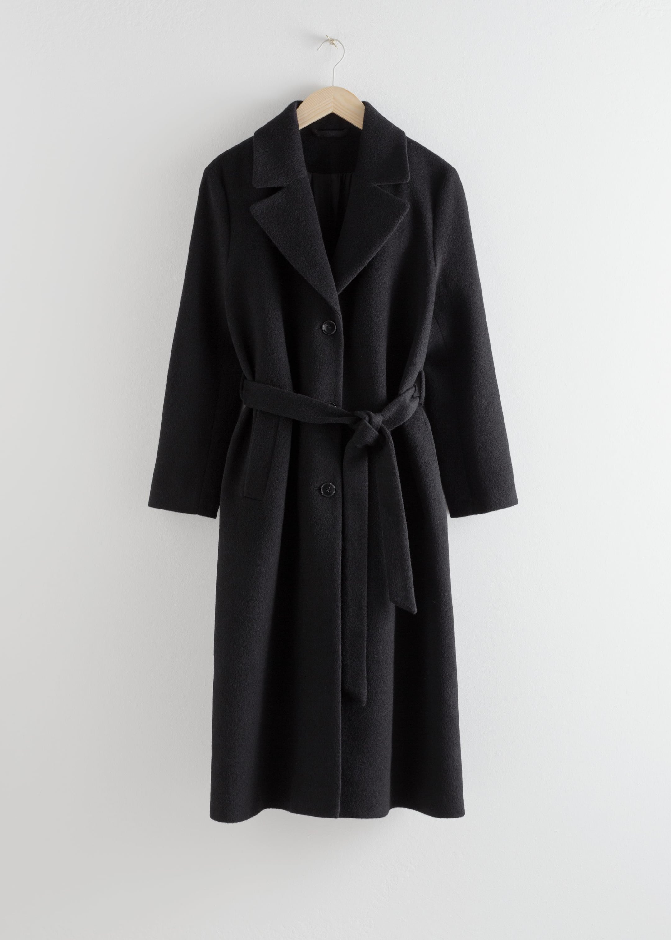 Mantel mit Gurtel Schwarz Coats Other Stories AT