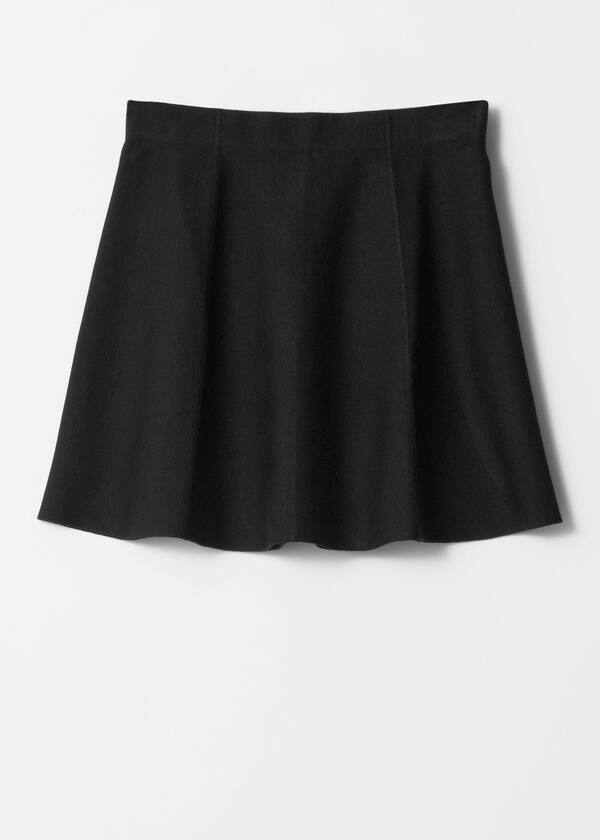 Flared Double-Knit Skirt