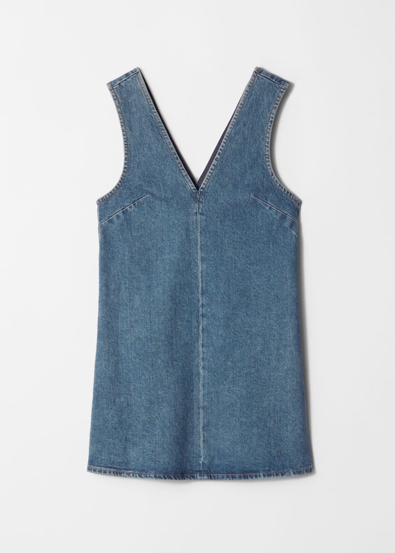 V-Neck Denim Mini Dress