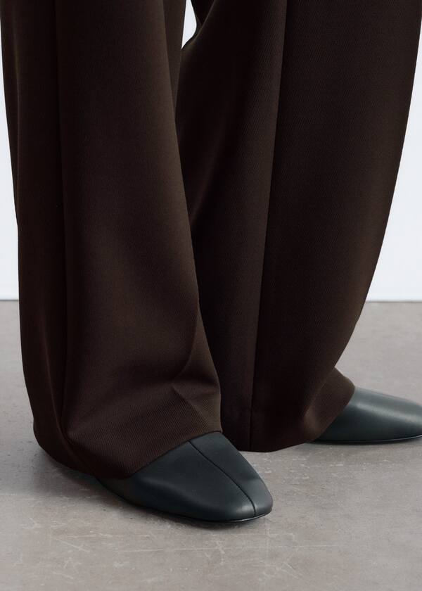 Wide Press-Crease Trousers