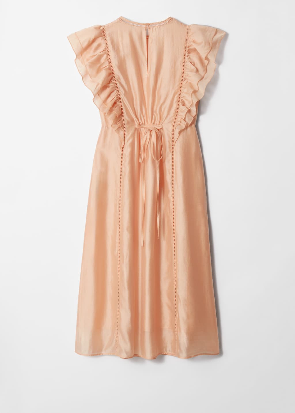 Frill Midi Dress - Peach - Maxi dresses - & Other Stories