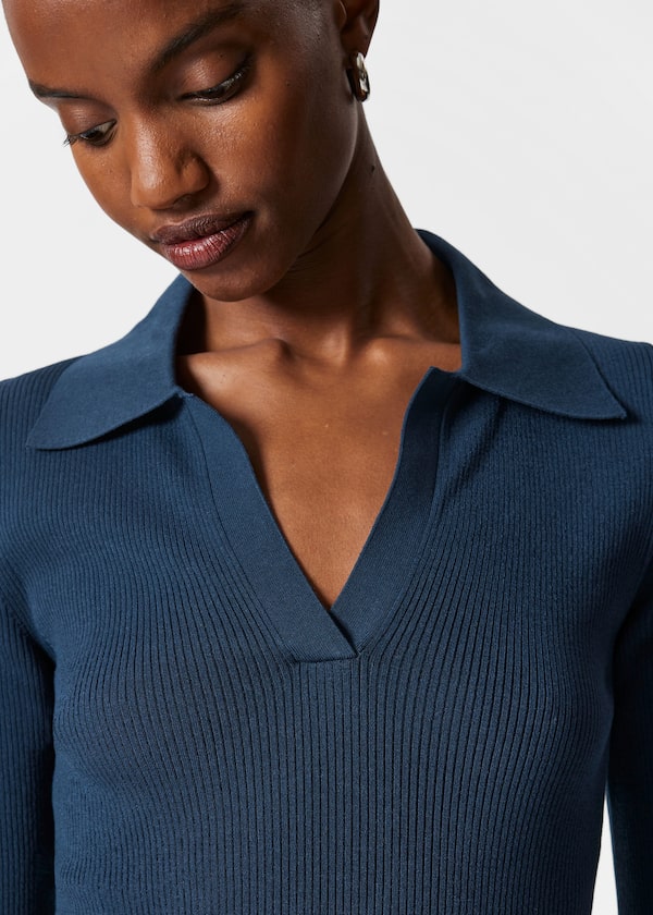 Collared Short-Sleeve Top