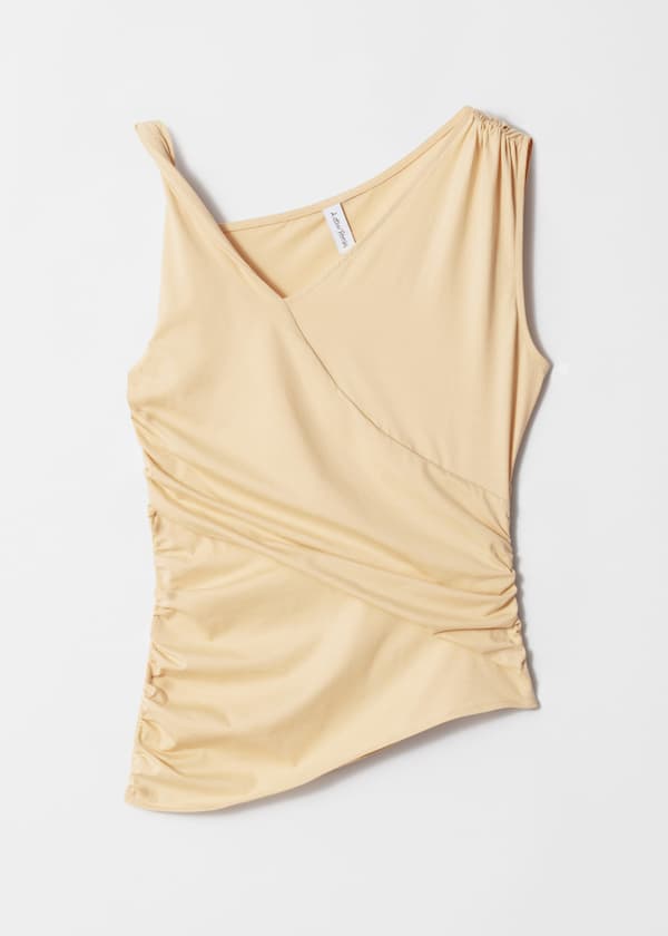 Draped Asymmetric Tank Top