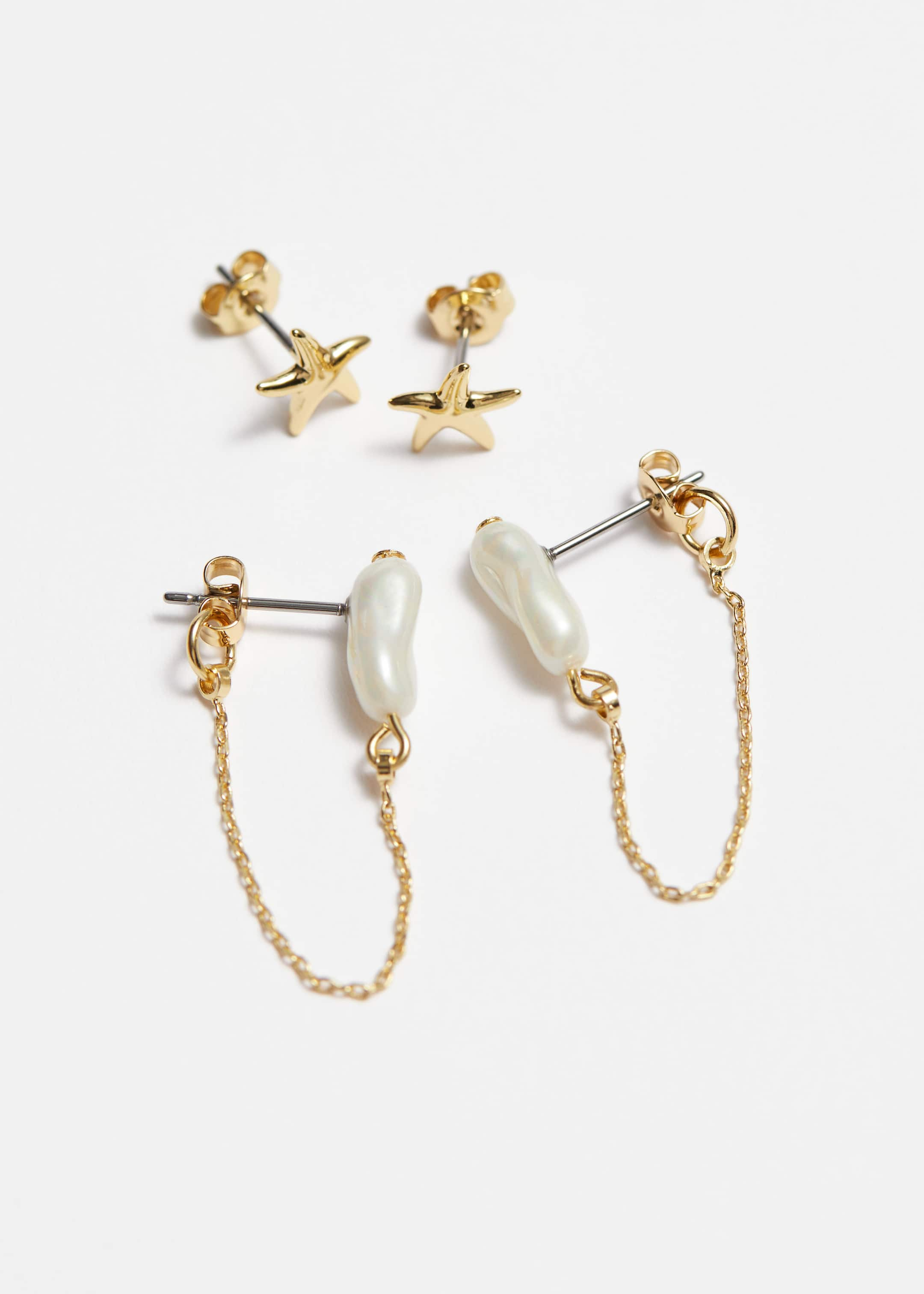 Starfish Earrings Set - Gold - Still Life