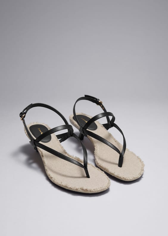 Fringed Leather Sandals