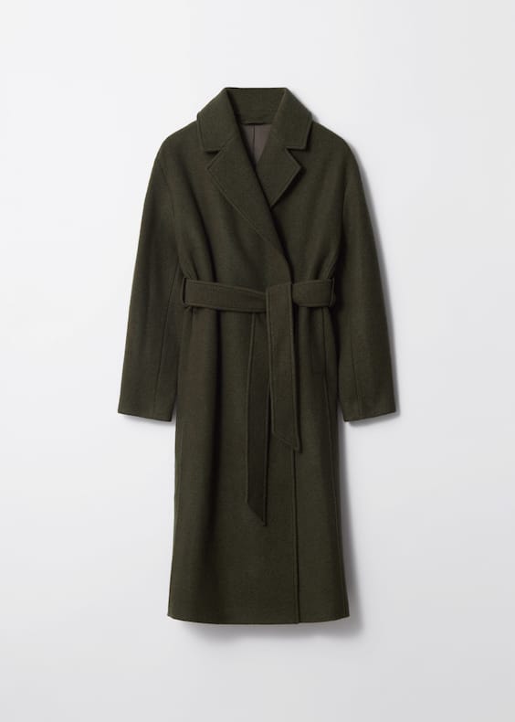 Voluminous Belted Wool Coat