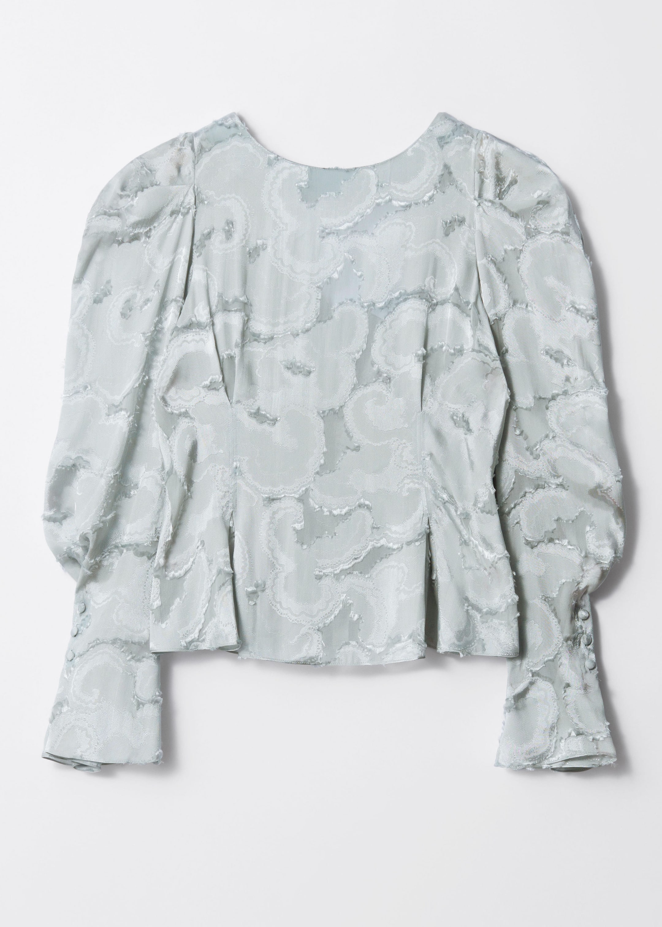 Silk-Blend Jacquard Blouse - Pale Blue - Still Life