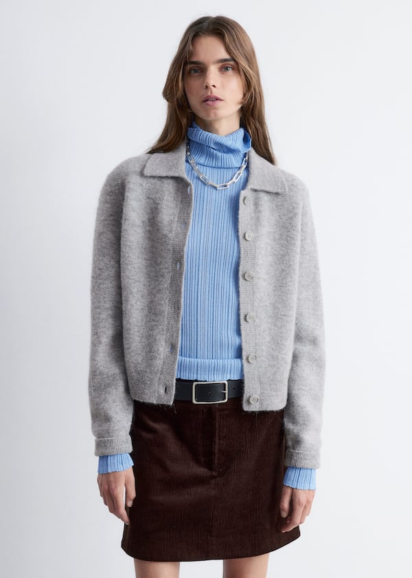 Collared Knit Cardigan
