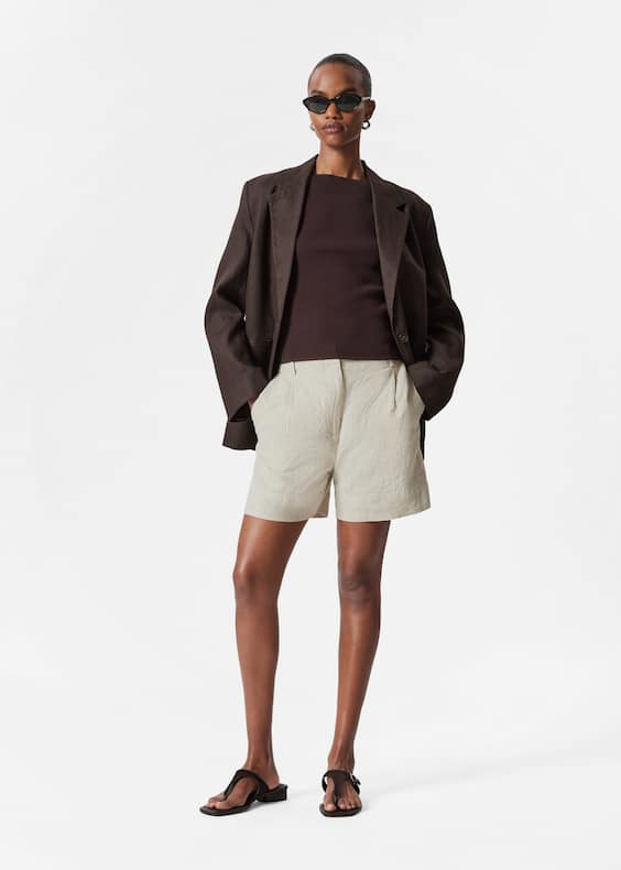 Tailored Linen Shorts