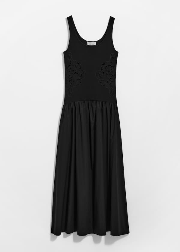 Embroidered Tank Midi Dress
