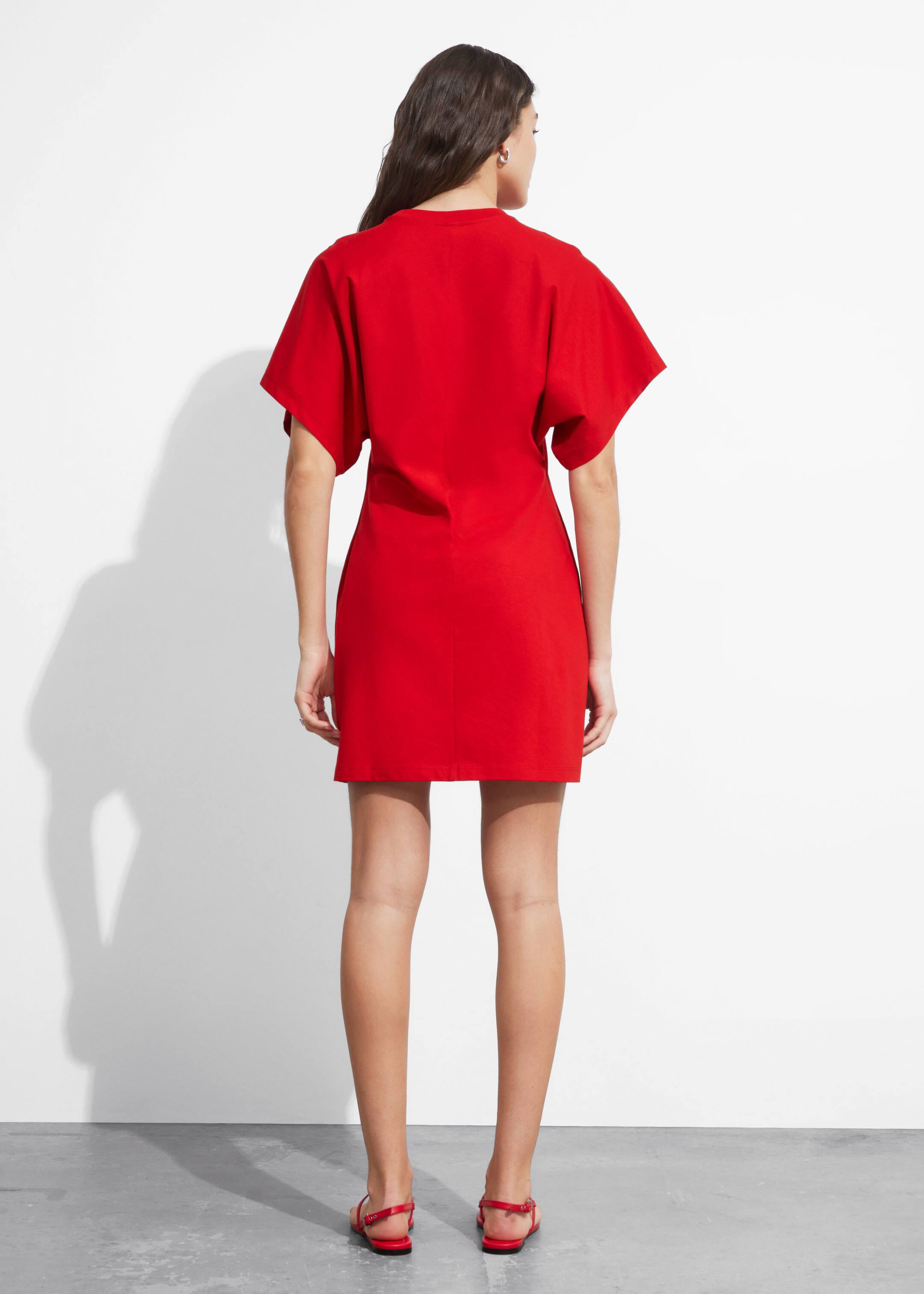 Jersey Mini Dress - Red - Lookbook