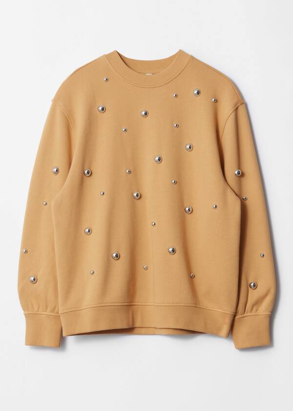 Studded Cotton Sweatshirt