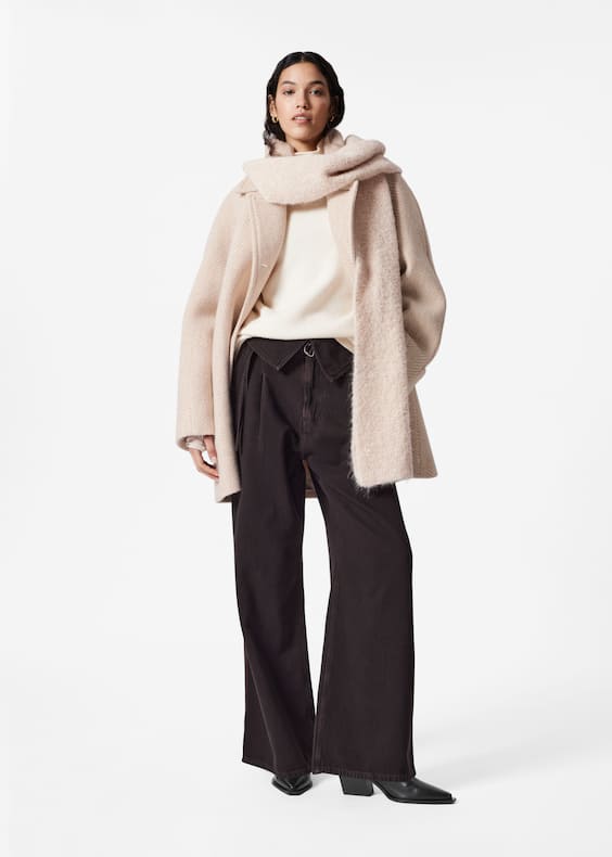 Single-Breasted Mid-Length Wool Coat