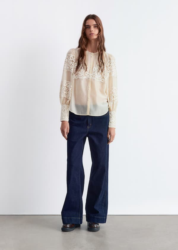 Lace-Embroidery Blouse