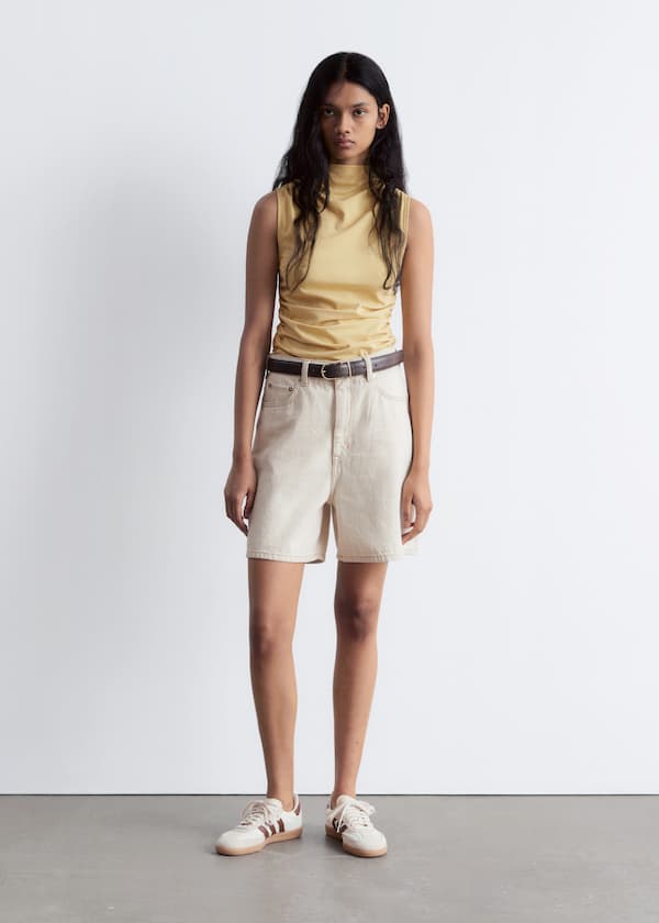 Sleeveless Mock-Neck Top