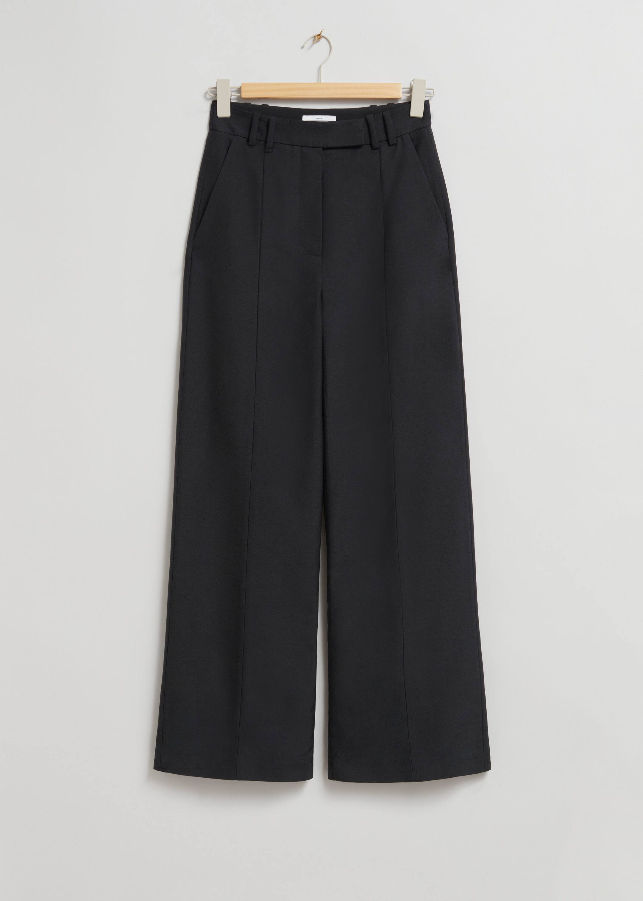 Straight Trousers - Black - Still Life