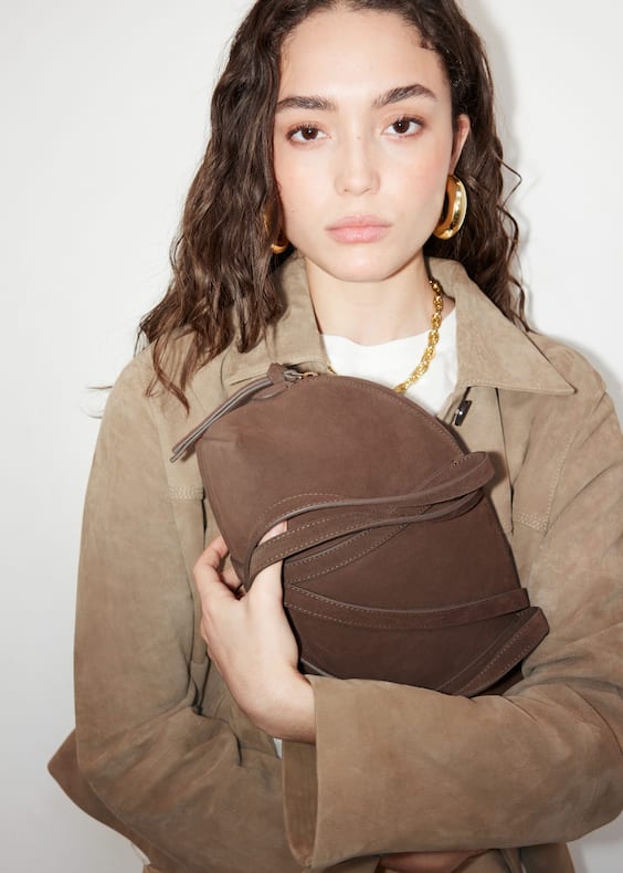Suede Bowling Bag
