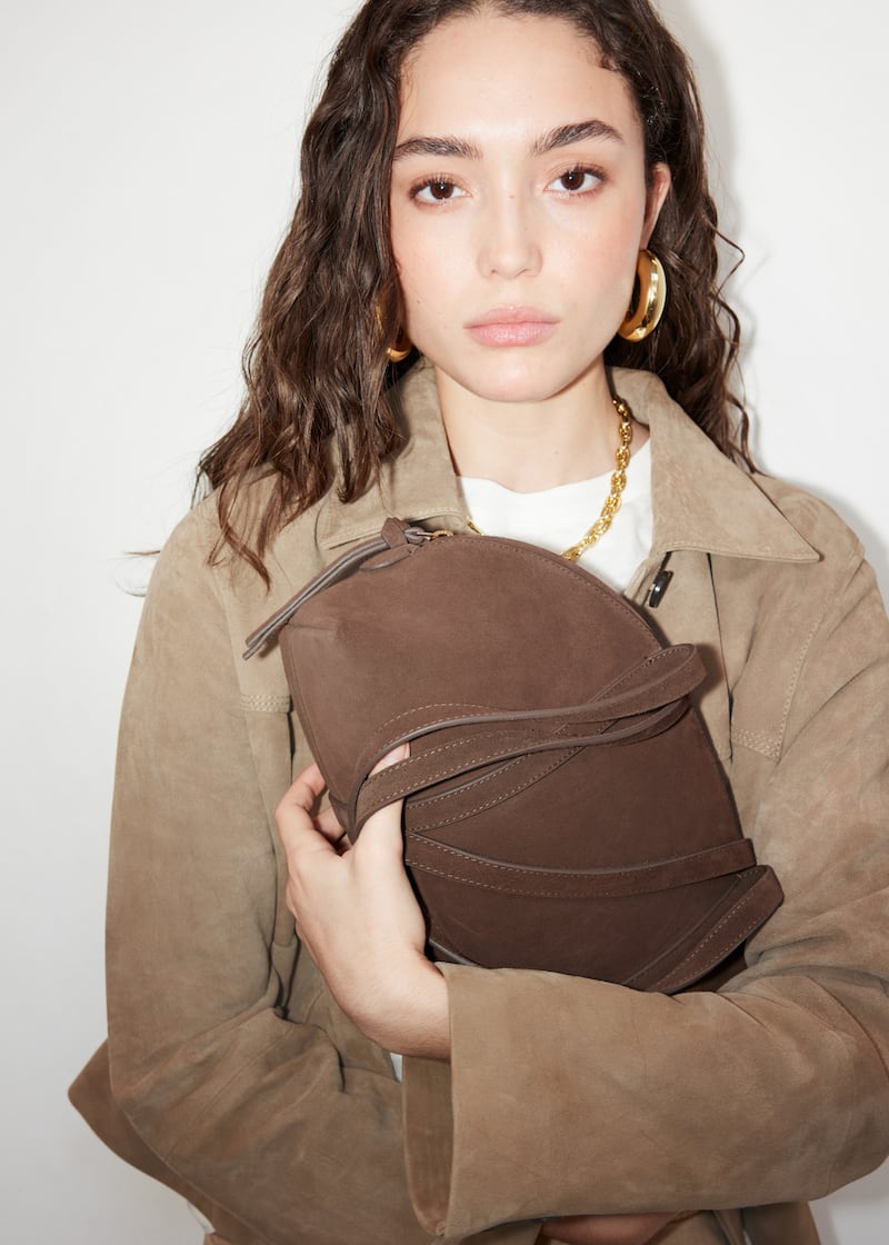 Suede Bowling Bag