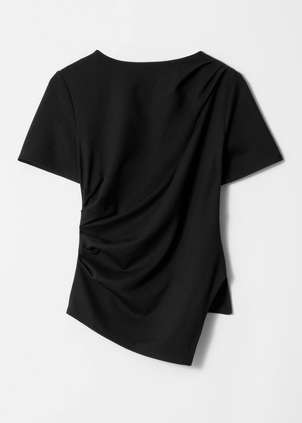 Plain Asymmetry Backless Tank Shirts main image 1