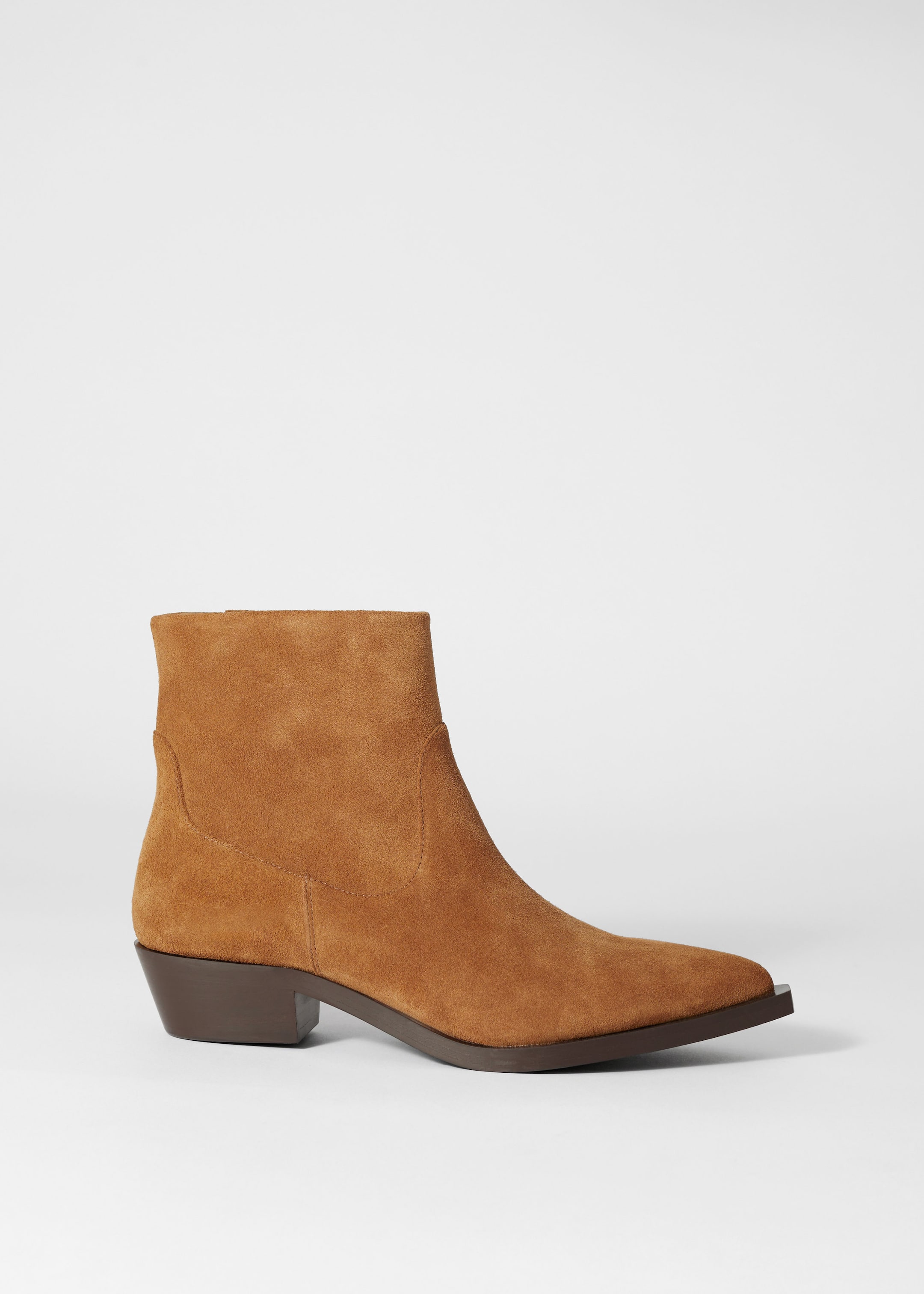 Image of Ankle Boots aus Leder mit spitzer Zehenpartie