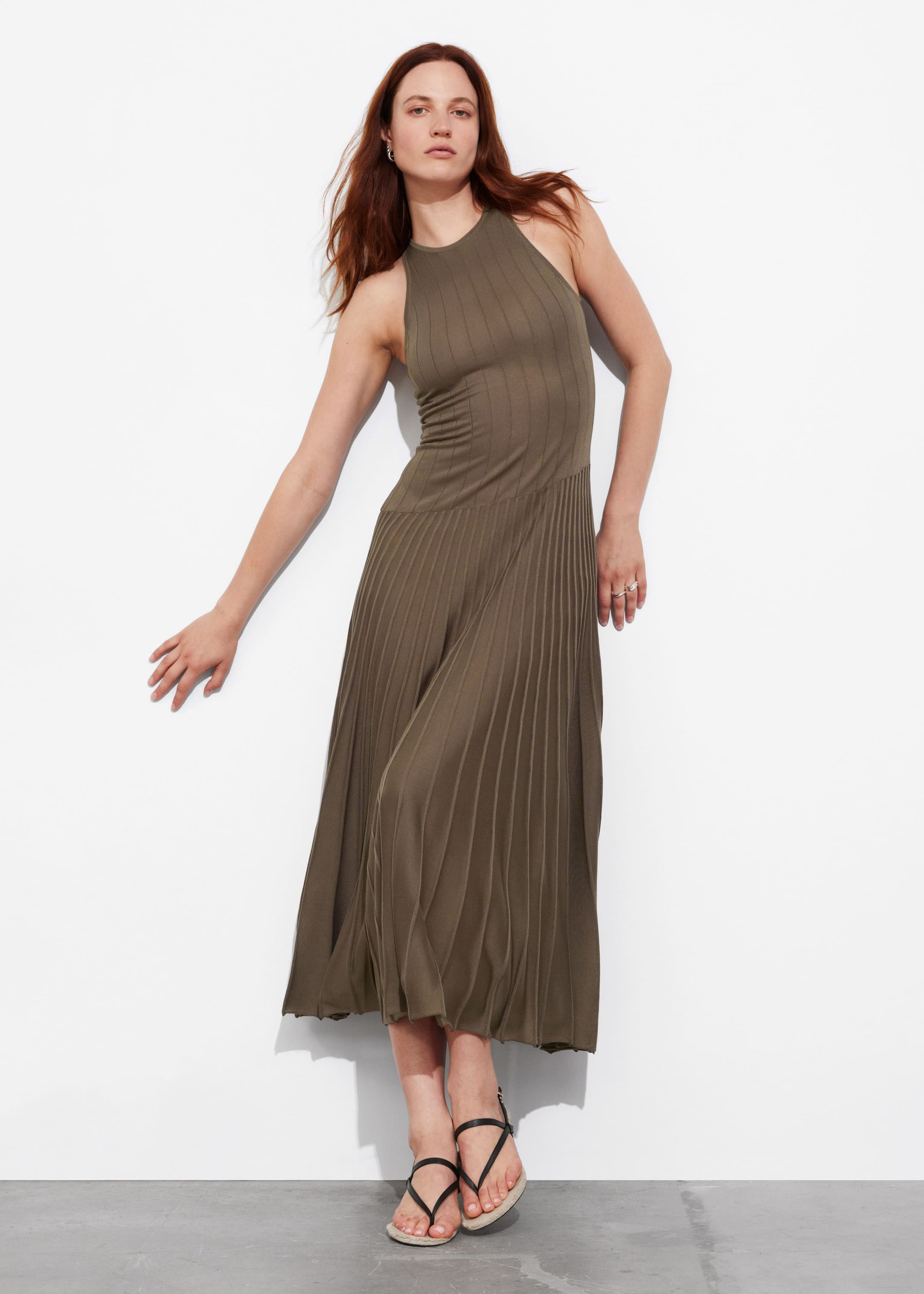 Image of Sleeveless Knit Maxi Dress