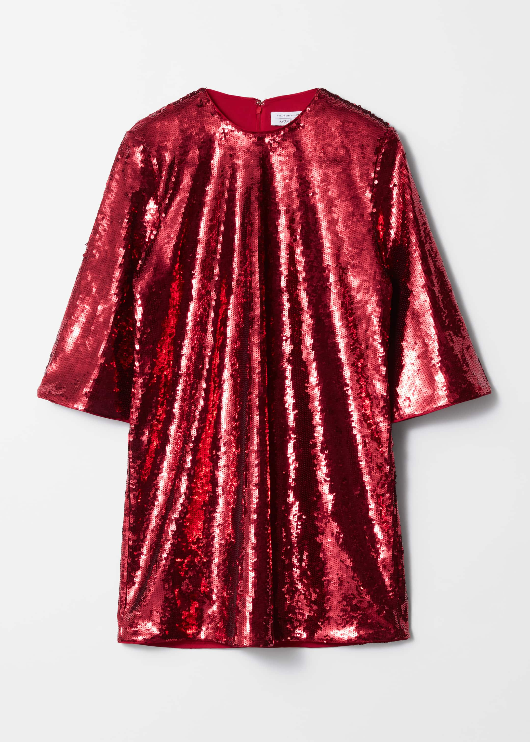 Mini robe droite à sequins - Rouge - Still Life