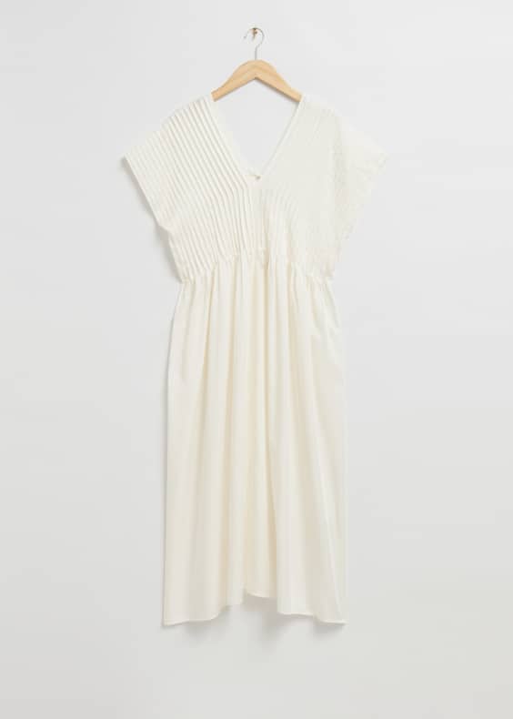 Pleated Midi Dress