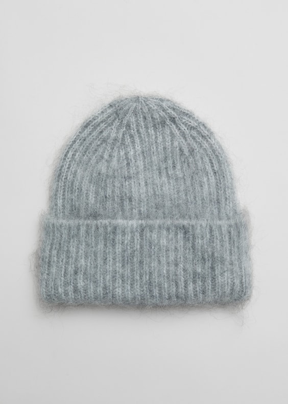 Brushed Mohair-Blend Beanie