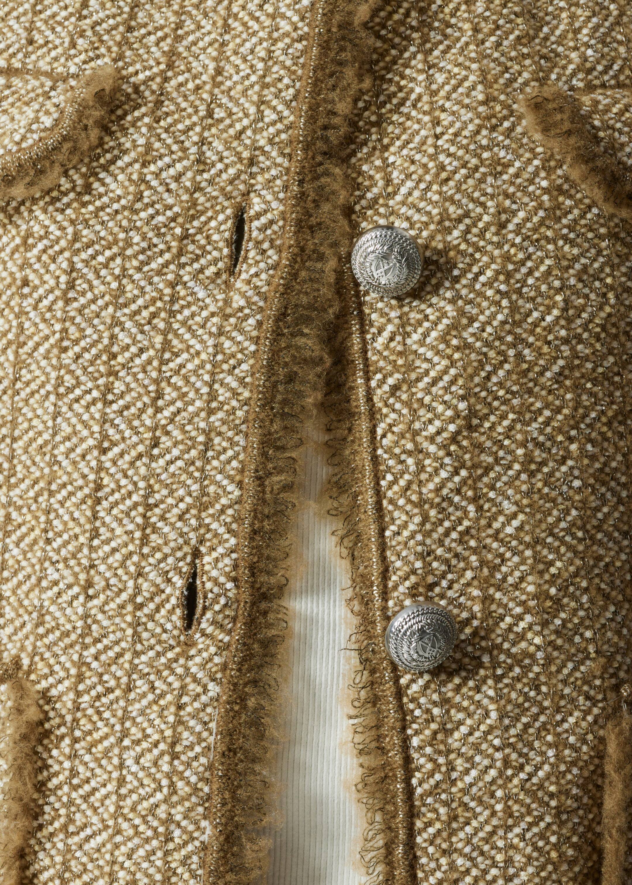 Buttoned Tweed Jacket - Beige Tweed - Lookbook