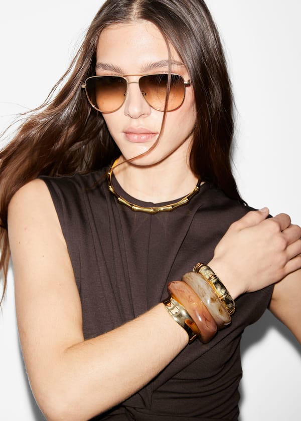 Bamboo-Look Choker Necklace