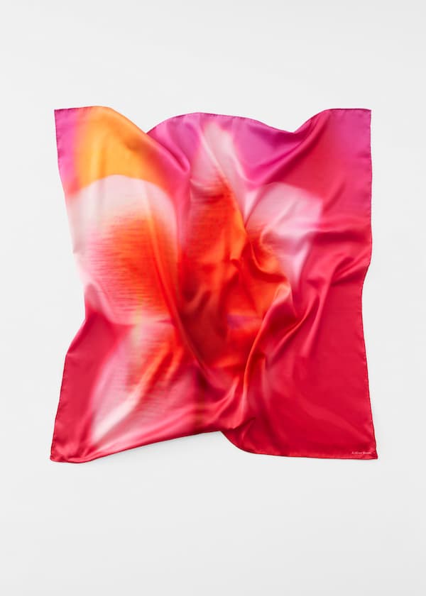 Flower-Print Square Scarf