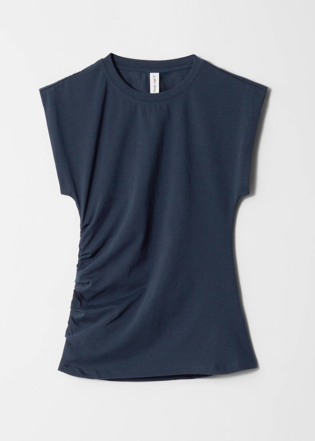 & Other Stories Women's Blue Ruched Jersey Tank Top
