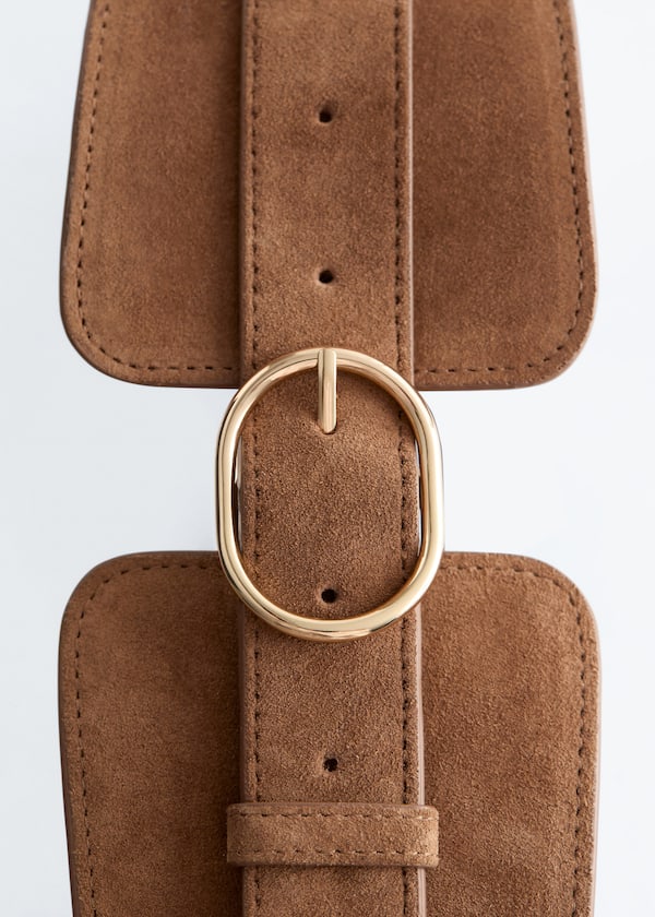 Wide Suede Waist Belt