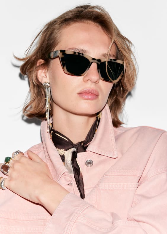 Angular Cat Eye Sunglasses