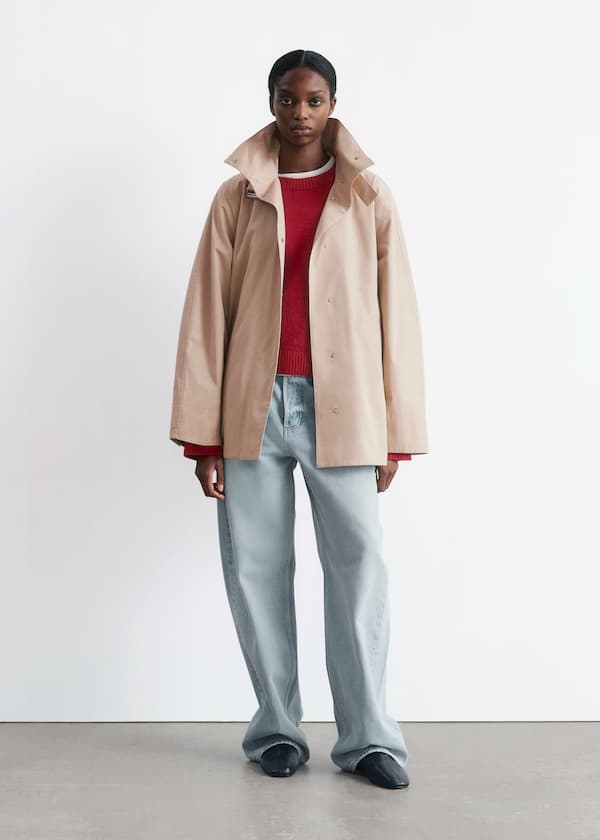 A-line Funnel-Neck Jacket