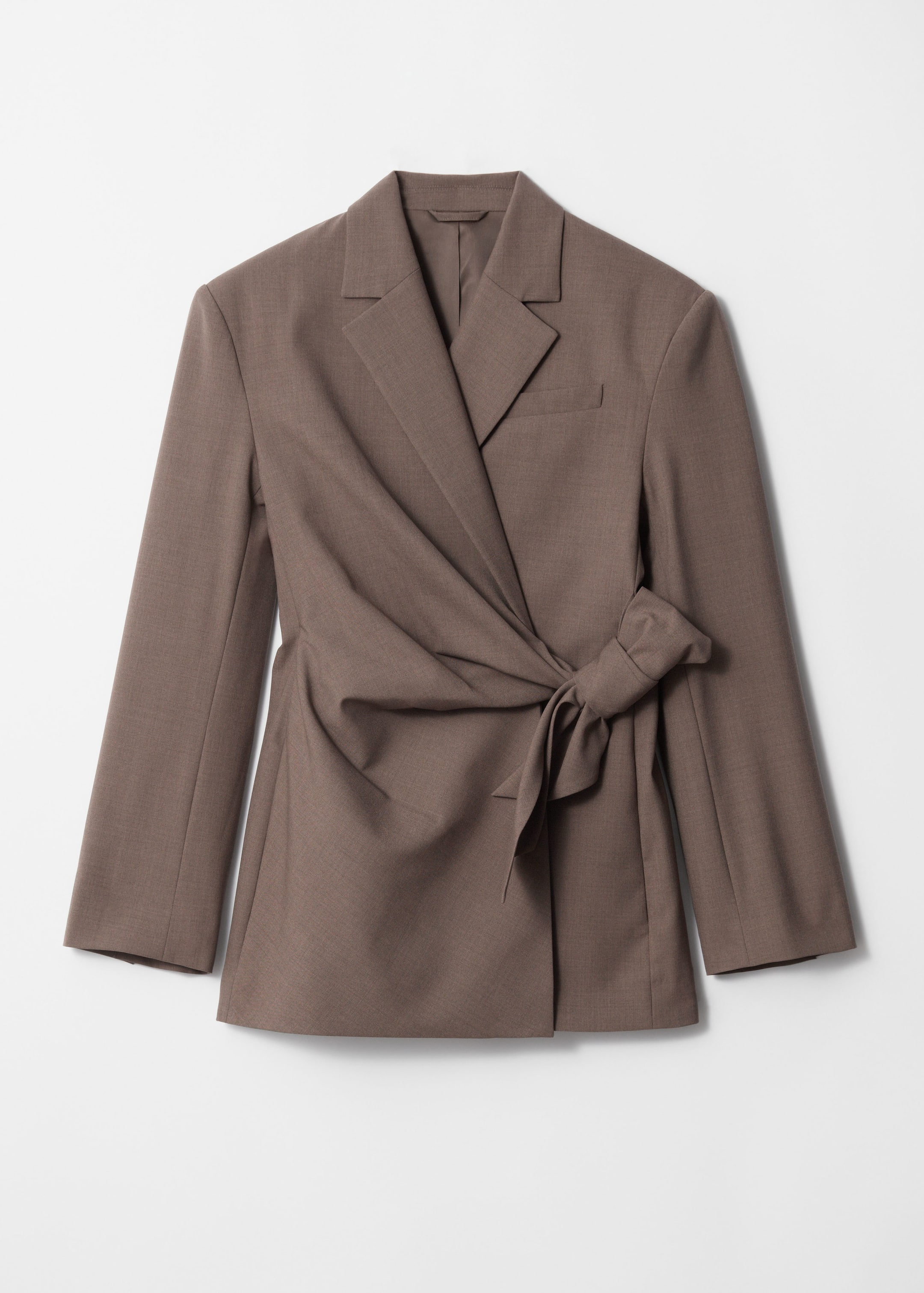 Blazer croisé en laine - Taupe - Still Life