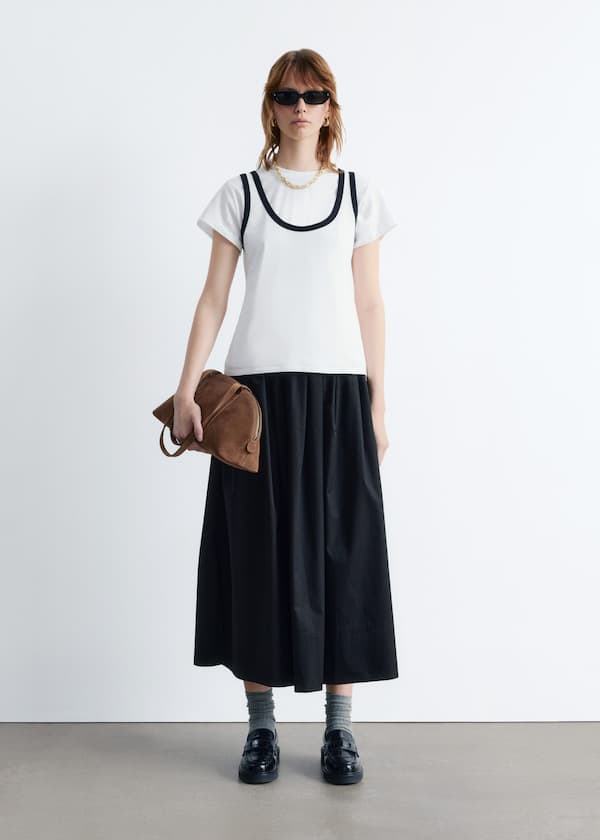 Contrast-Trim Tank Top