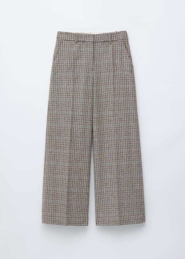 Wide-Leg Wool Trousers