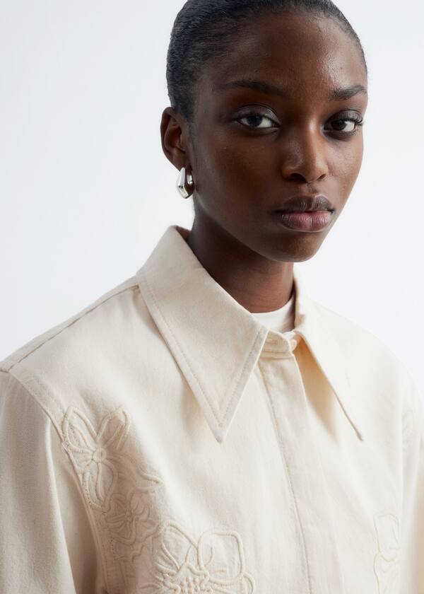 Embroidered Denim Shirt